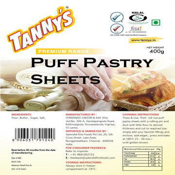 Puff Pastry 500g Tannys