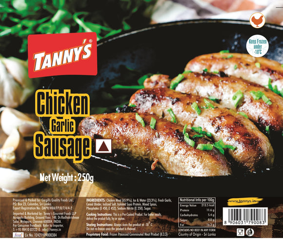 Chicken Garlic Sausage 250g Tanny's