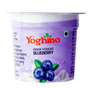 Yoghino Greek Yogurt - Blueberry, Rich & Creamy, High In Protein, 90 g