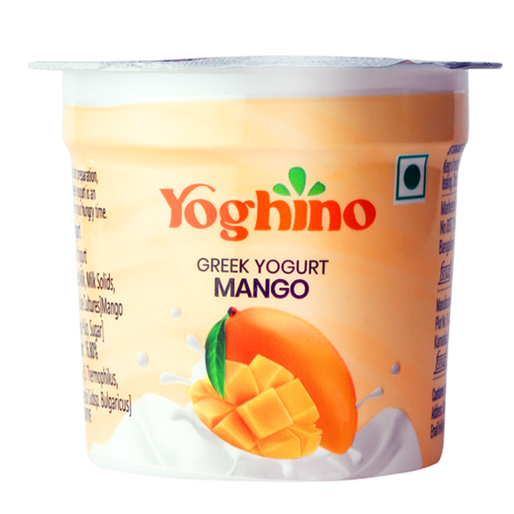 Yoghino Greek Yogurt - Mango, Rich & Creamy, High In Protein, 90 g