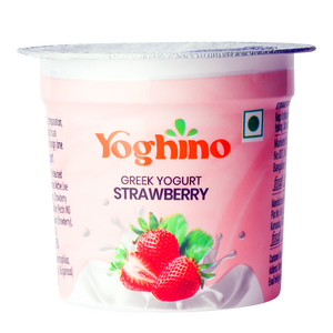 Yoghino Greek Yogurt - Strawberry, Rich & Creamy, High In Protein, 90 g